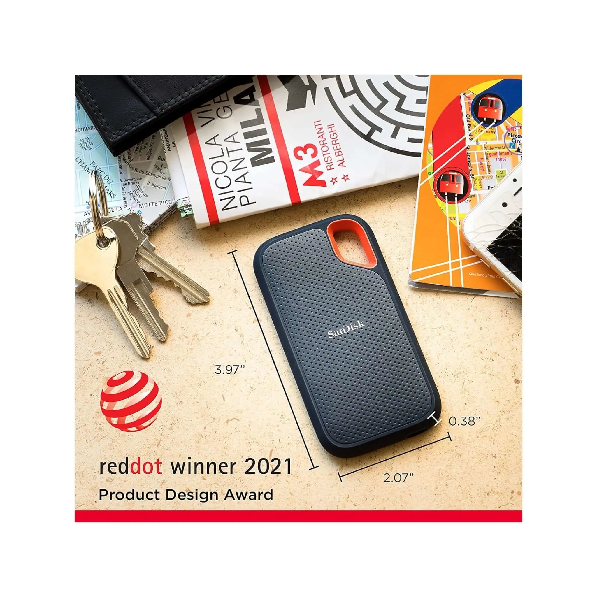 SanDisk Extreme Portable SSD 1050MB/s - 2TB SanDisk Extreme Portable SSD 1050MB/s - 2TB