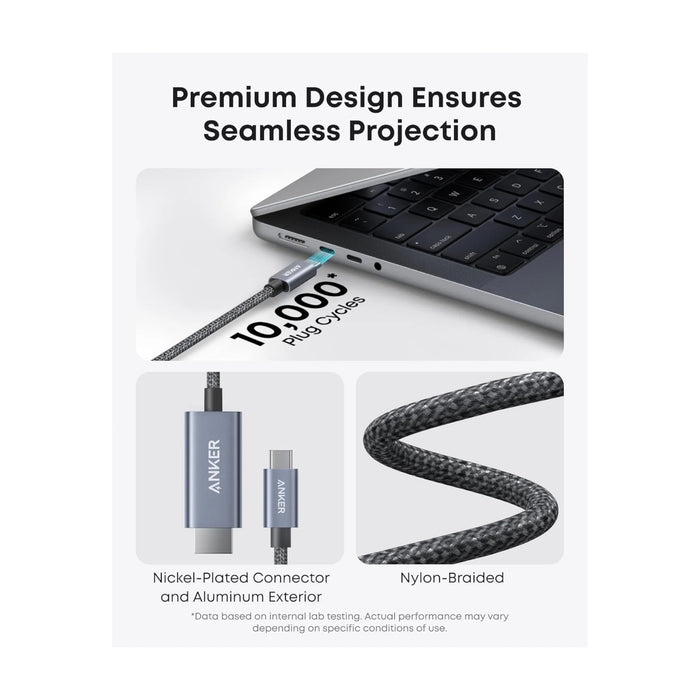 ‫احصل علي سلك انكر (يو اس بي سي) الي (اتش دي ام اي) من تميمي بروجكتس في قطر. طول ١٨٠ سم. مصنوع من النايلون