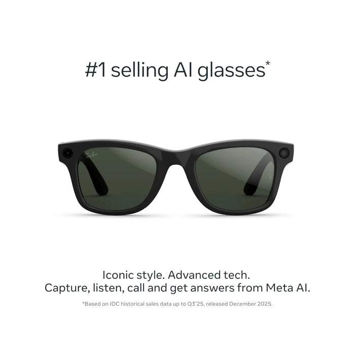 Ray-Ban Meta Wayfarer Gen 2 Shiny Black / Transitions Graphite Green - Large
