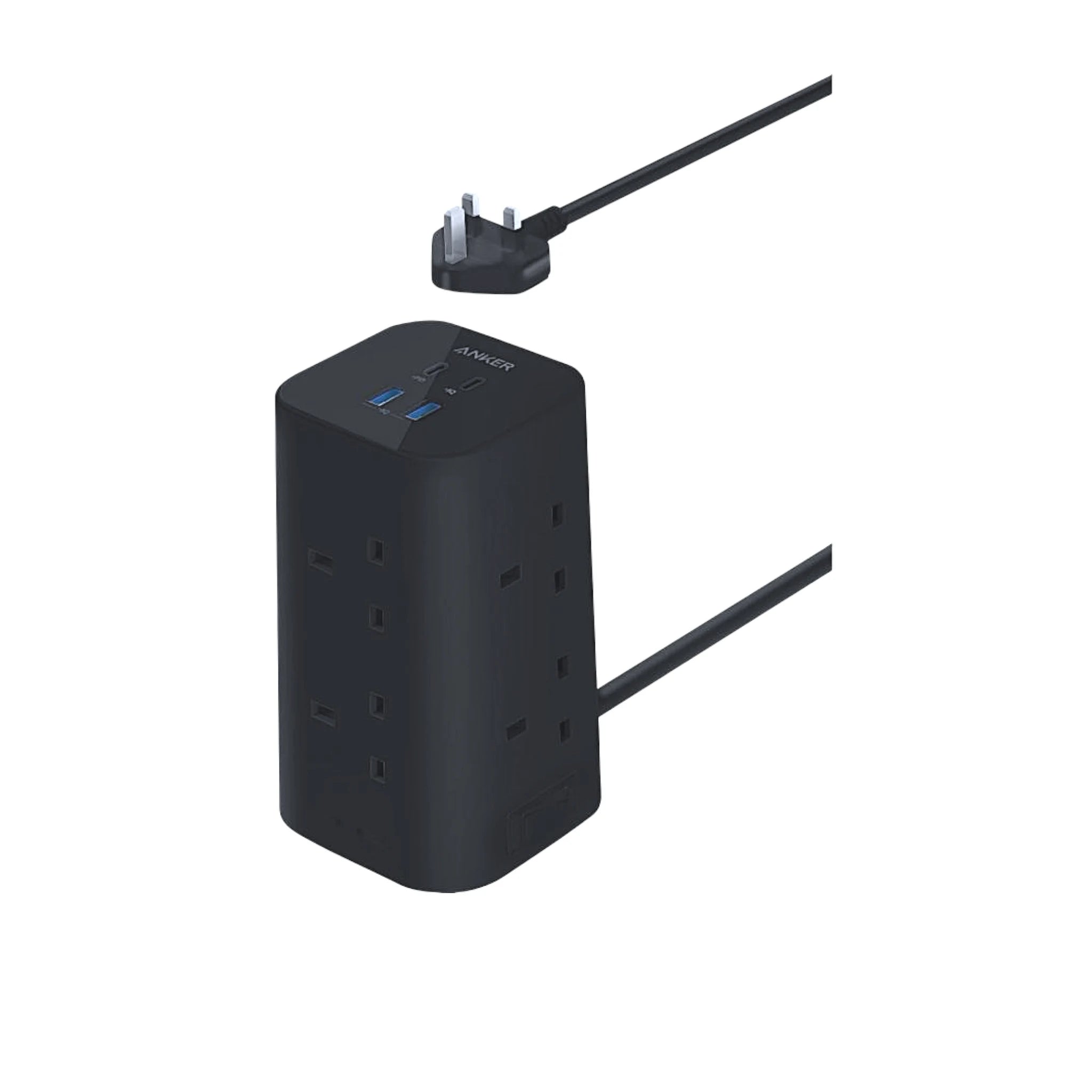 Anker USB Power Strip Power Extension - Black Anker USB Power Strip Power Extension - Black