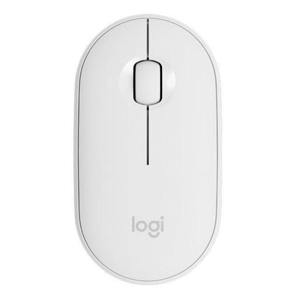 Logitech Pebble Wireless Mouse with Bluetooth or USB - White