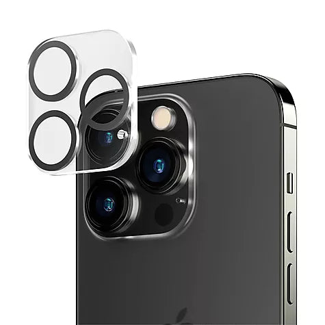 PanzerGlass™ PicturePerfect camera lens protector for iPhone 14 Pro/Max from TaMiMi Projects in Qatar, offering scratch and impact protection.