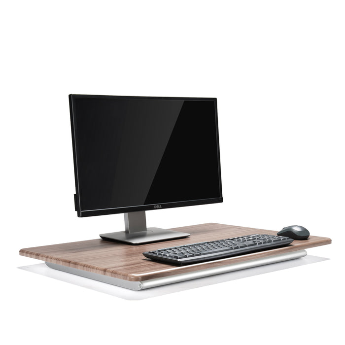 Adjustable aluminum standing desk riser from TaMiMi Projects in Qatar. ergonomic design, easy height adjustment, ideal for work and study