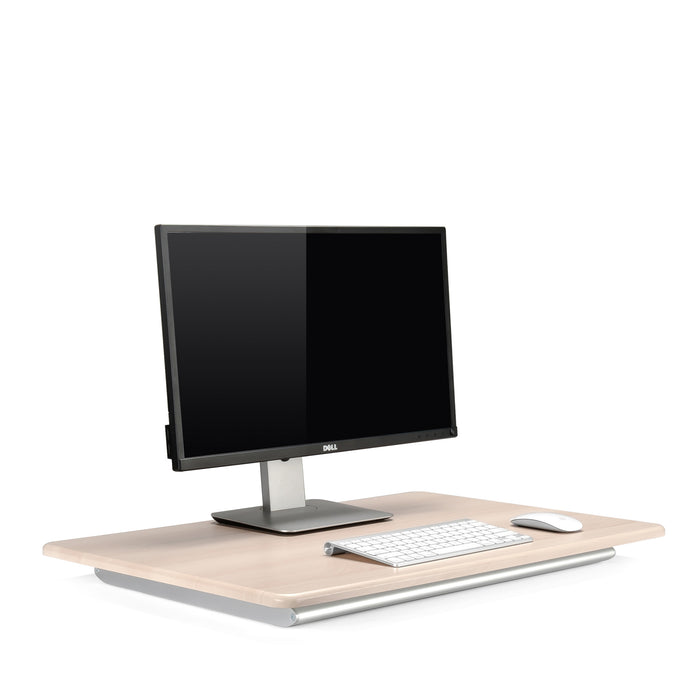 Adjustable aluminum standing desk riser from TaMiMi Projects in Qatar. ergonomic design, easy height adjustment, ideal for work and study