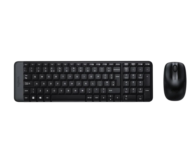 Logitech Mk220 Wireless Keyboard And Mouse Combo - Black - AR/EN