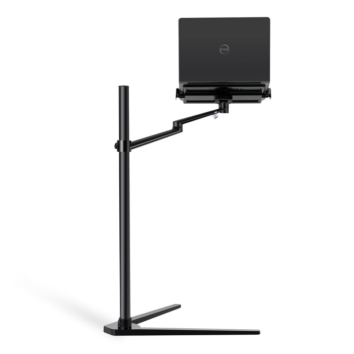 Versatile aluminum stand for laptops (11-17”), tablets (7-13”), and phones (3.5-5.5”), adjustable height - TaMiMi Projects in Qatar.
