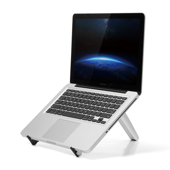 Portable folding stand for tablets and phones, compact and adjustable, ideal for travel or home use - TaMiMi Projects in Qatar.