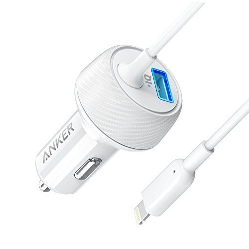 Anker PowerDrive 2 Elite with Lightning Connector - White