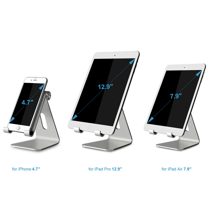 Adjustable Phone & Tablet Stand 260 Degree - Silver