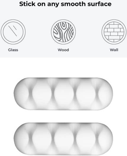 Blupebble Anchor Four Cable Management 2pcs - White