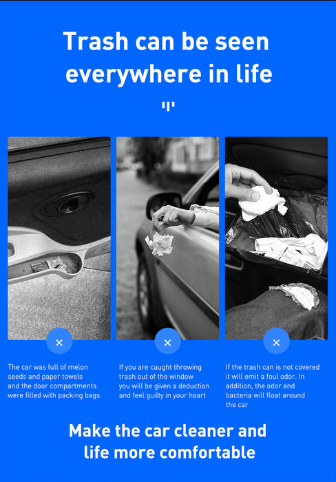 BASEUS Vehicle-mounted Trash Can Rubbish Bin Mini Size for Car 500ML 