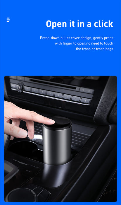 BASEUS Vehicle-mounted Trash Can Rubbish Bin Mini Size for Car 500ML 