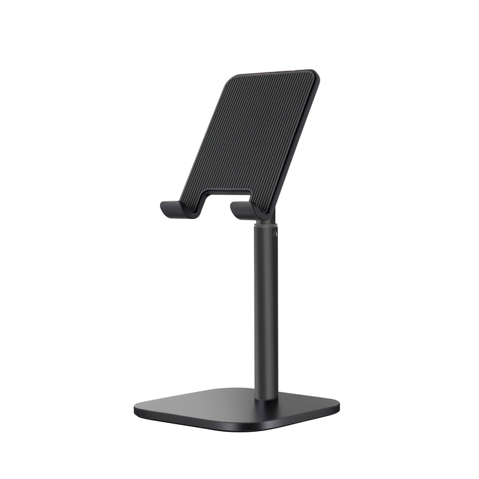 Adjustable phone stand with height and angle control, anti-slip design, compatible with 4-8 inch phones - TaMiMi Projects in Qatar.