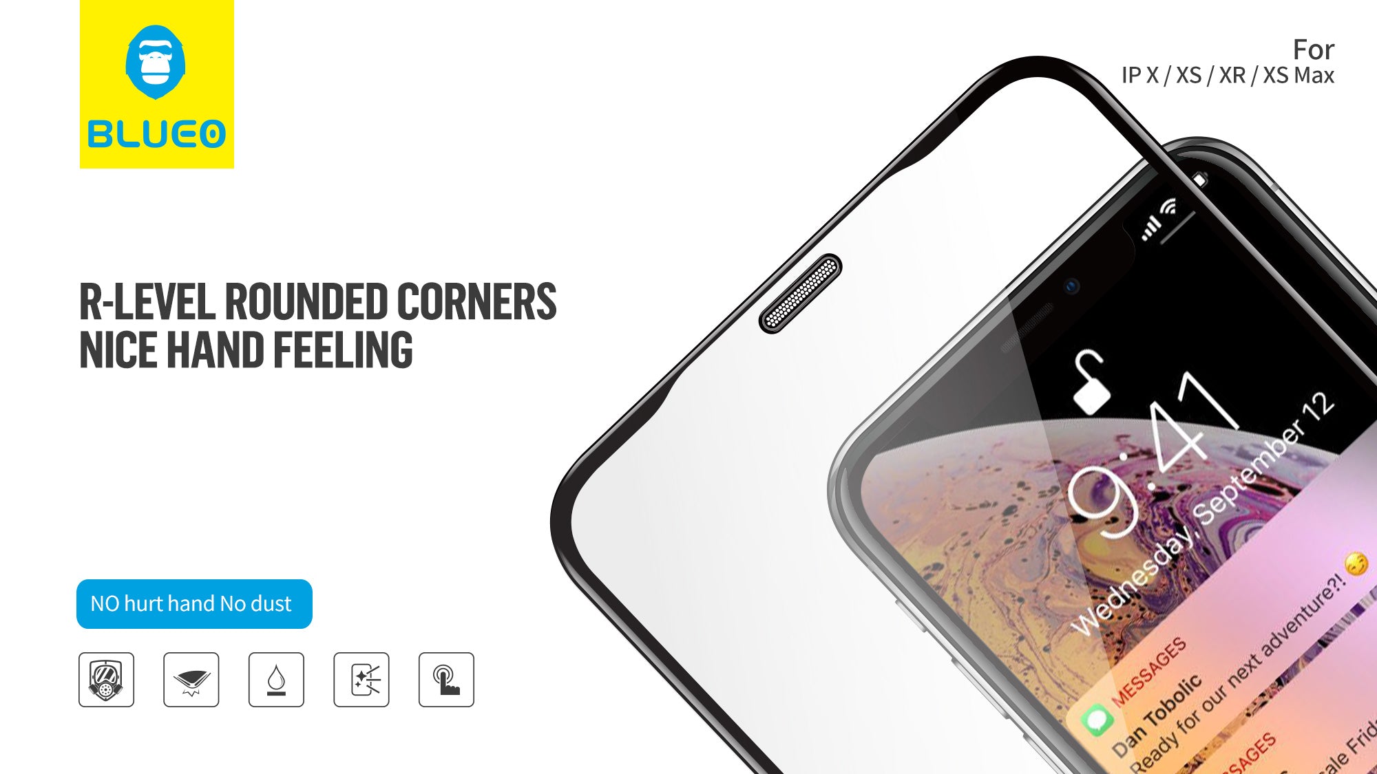 Blueo Dust Proof Screen Protector iPhone 12 / 12 Pro Blueo Dust Proof Screen Protector iPhone 12 / 12 Pro