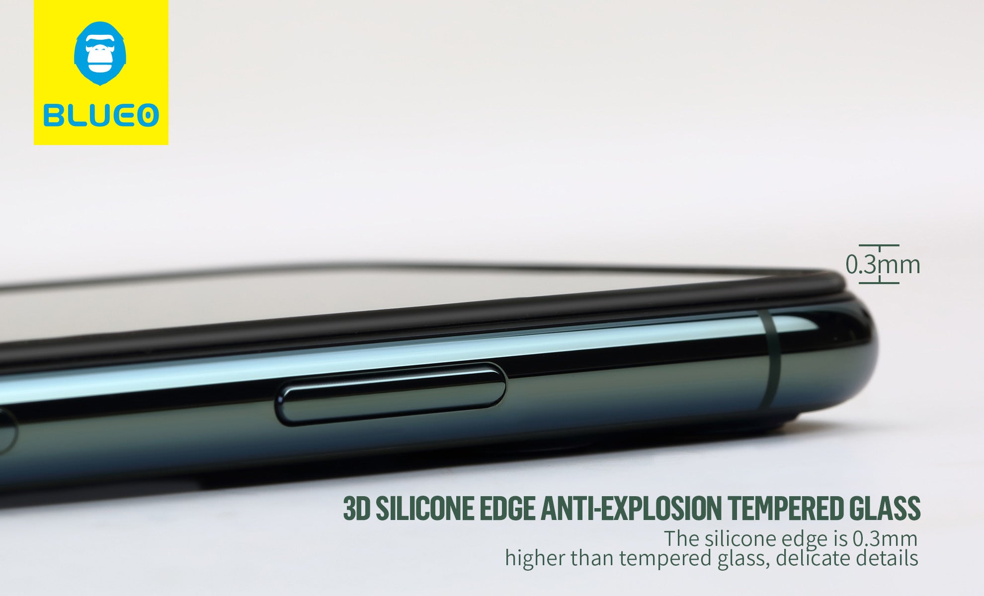 Blueo Screen Protector for iPhone 12 mini / 13 mini - Silicone Edges Blueo Screen Protector for iPhone 12 mini / 13 mini - Silicone Edges