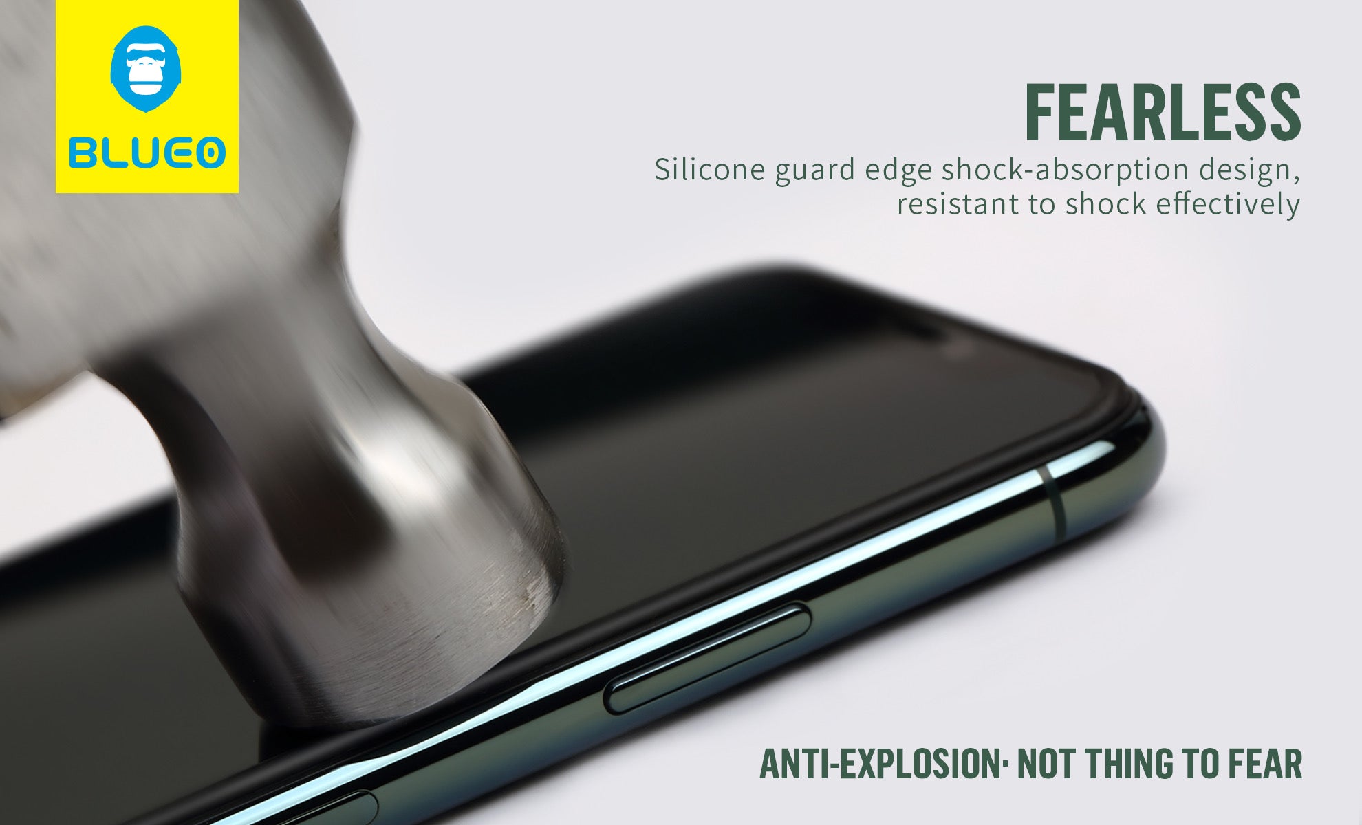 Blueo Screen Protector for iPhone 12 mini / 13 mini - Silicone Edges Blueo Screen Protector for iPhone 12 mini / 13 mini - Silicone Edges