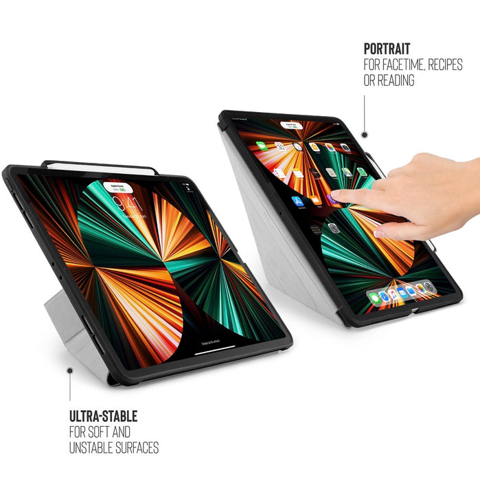 Get Pipetto Origami No3 case for iPad Pro 12.9" with transparent back and foldable cover, at TaMiMi Projects Qatar