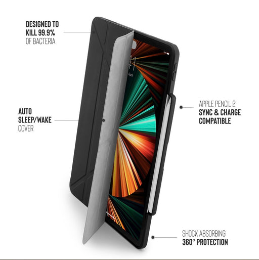 Order Pipetto Origami No3 case for iPad Pro 12.9" online from TaMiMi Projects Qatar. Transparent back, 5-way foldable cover