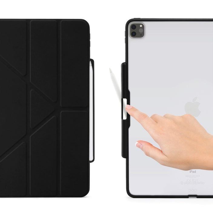 Get Pipetto Origami No3 case for iPad Pro 12.9" with transparent back and foldable cover, at TaMiMi Projects Qatar
