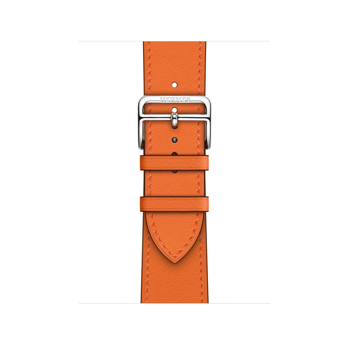 Get Apple Apple Watch Hermès S9 Silver Stainless Steel Case with Single Tour - Orange - 41mm in Qatar from TaMiMi Projects