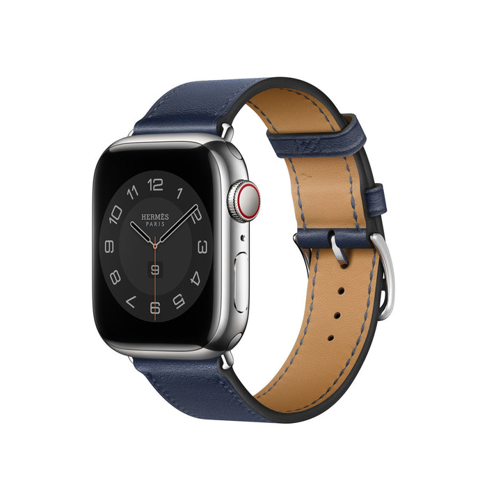 Apple Watch Hermès - Navy Swift Leather Single Tour - 41mm