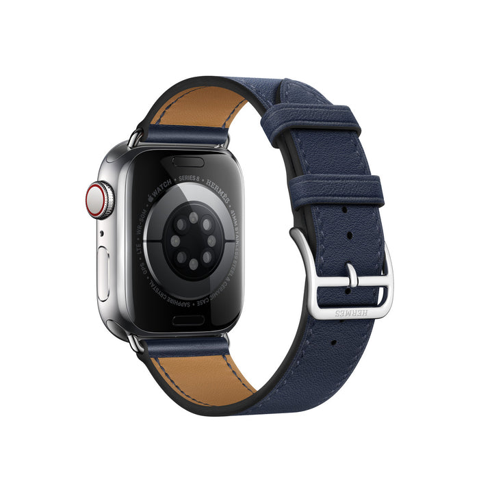 Apple Watch Hermès - Navy Swift Leather Single Tour - 41mm