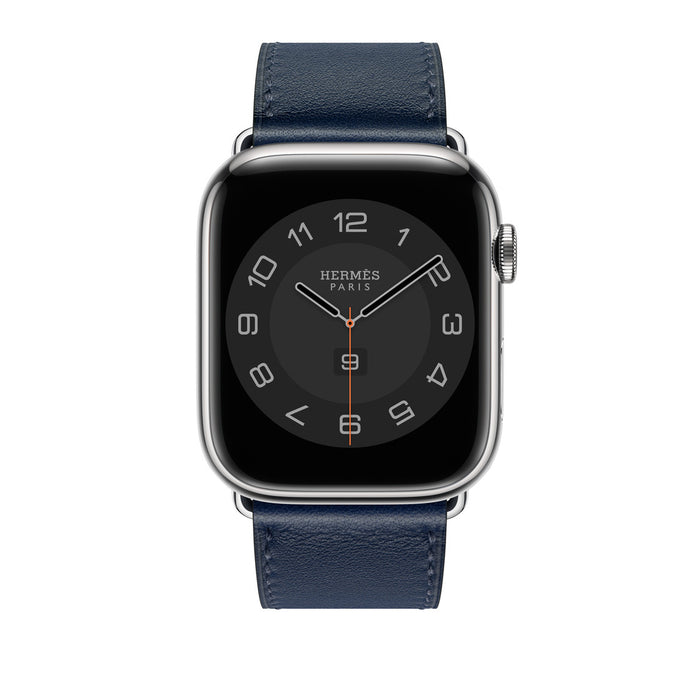 Apple Watch Hermès - Navy Swift Leather Single Tour - 45mm