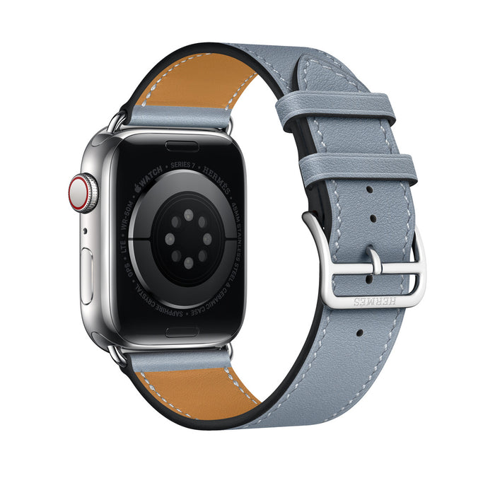 Apple Watch Hermès - Bleu Lin Single Tour - 45mm