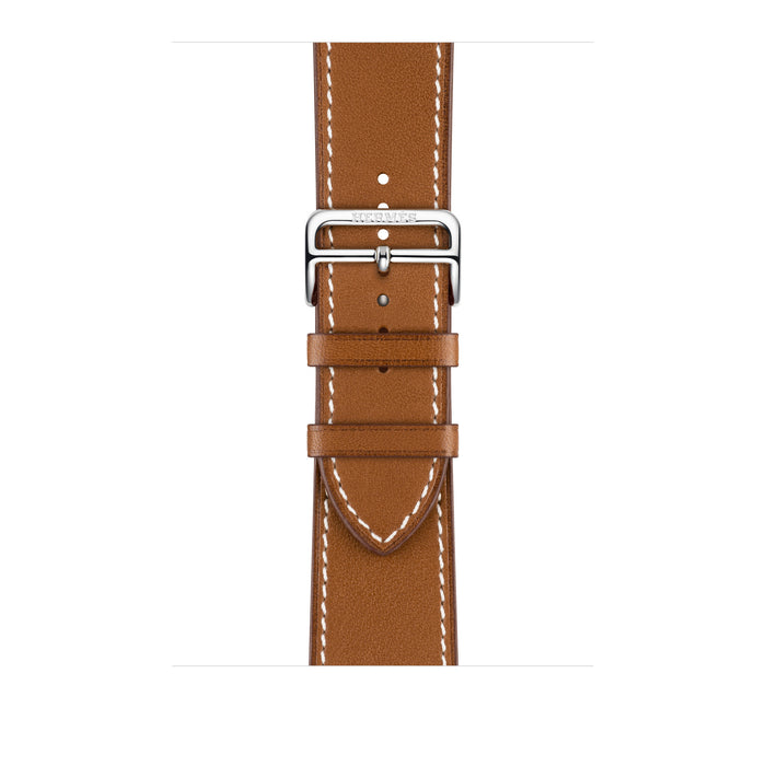 Apple Watch Hermès - Fauve Barénia Swift Leather Single Tour Deployment Buckle - 45mm