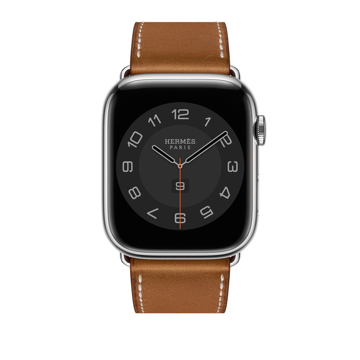 Apple Watch Hermès - Fauve Barénia Swift Leather Single Tour Deployment Buckle - 45mm