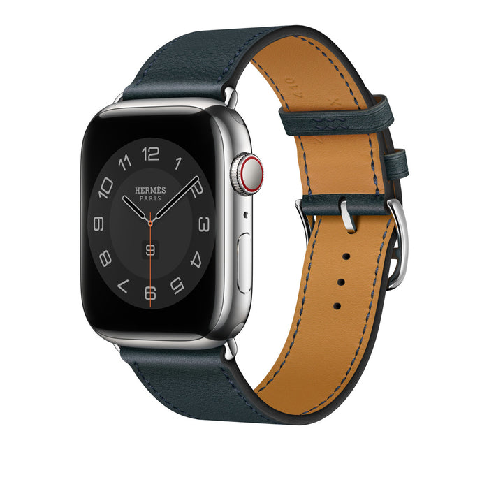Apple Watch Hermès - Vert Rousseau Swift Leather Single Tour - 45mm