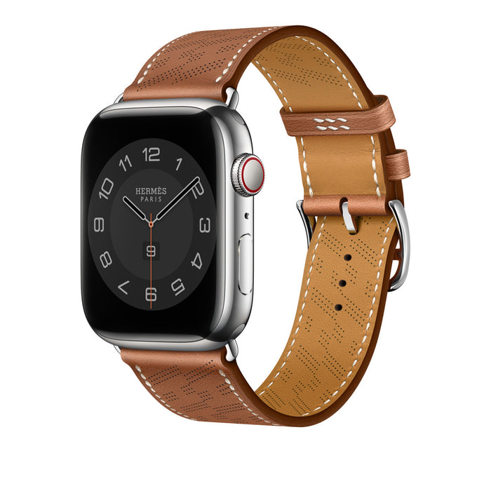Apple Watch Hermès - Gold Swift Leather H Diagonal Single Tour - 45mm