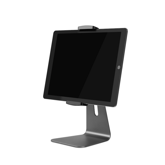 Adjustable tablet stand with sturdy design, suitable for home or office, supports tablets and phones - TaMiMi Projects in Qatar.