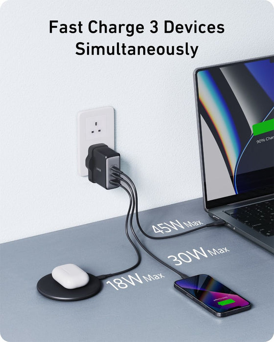 Anker 3-Port 100W nano II - Black