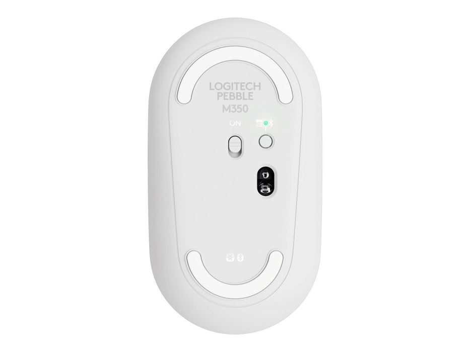 Logitech Pebble Wireless Mouse with Bluetooth or USB - White