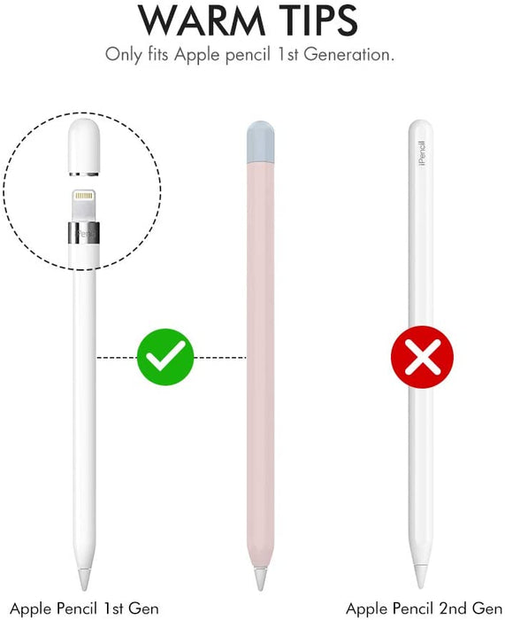 AhaStyle Duotone Case Cover Silicone Sleeve Skin Compatible with Apple Pencil1 - Pink