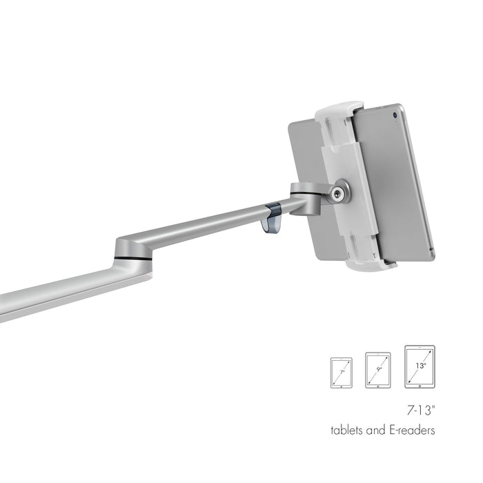 Versatile aluminum stand for laptops (11-17”), tablets (7-13”), and phones (3.5-5.5”), adjustable height - TaMiMi Projects in Qatar.