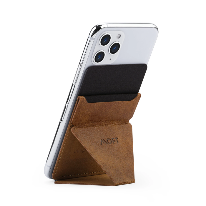 MOFT X Adhesive Phone Stand - Leather Brown