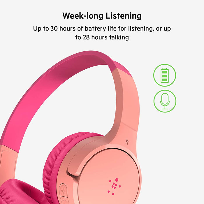 Belkin SOUNDFORM™ Mini Wireless On-Ear Headphones for Kids - Pink
