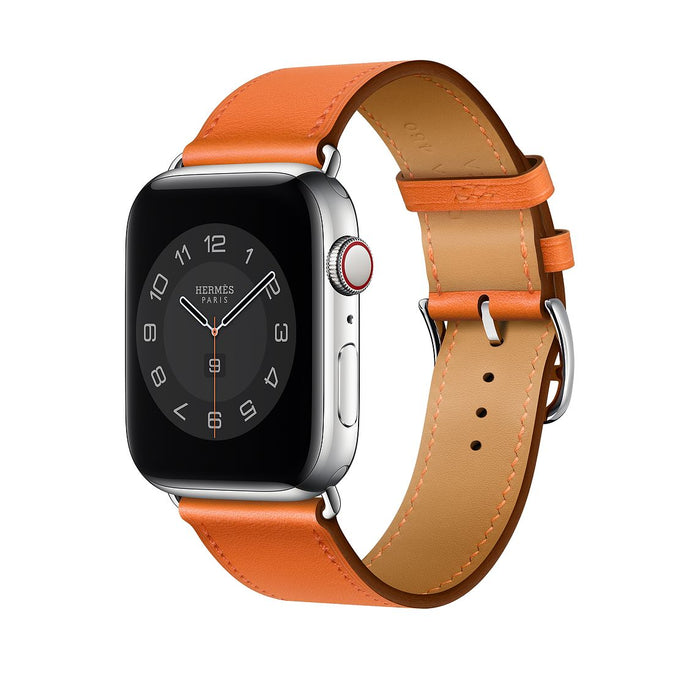 Apple Watch Hermès -  Orange Swift Leather Single Tour - 44mm
