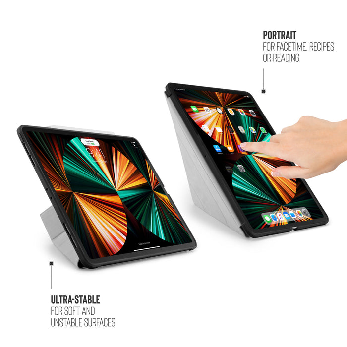 Get Pipetto Origami No3 case for iPad Pro 12.9" with transparent back and foldable cover, at TaMiMi Projects Qatar