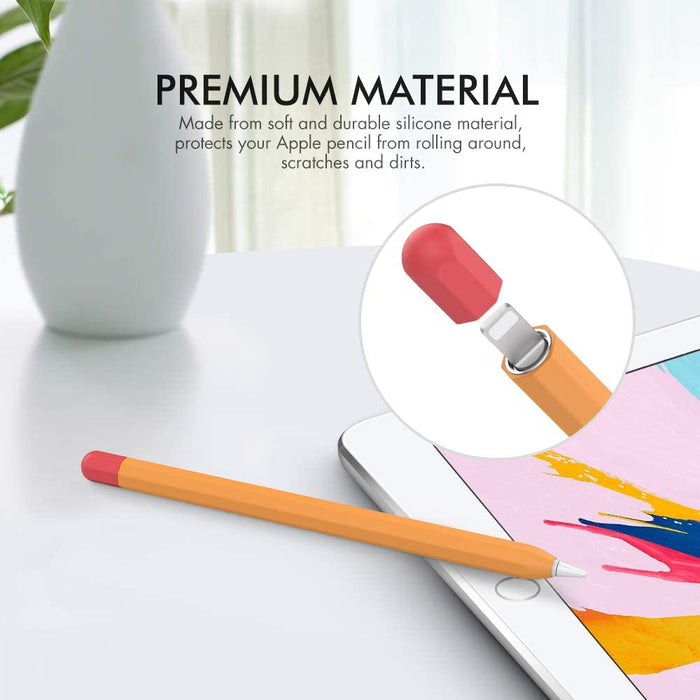 AhaStyle Cute Pencil Case Skin, compatible for Apple Pencil 1, soft cover with a fun design, available at TaMiMi Projects in Qatar.