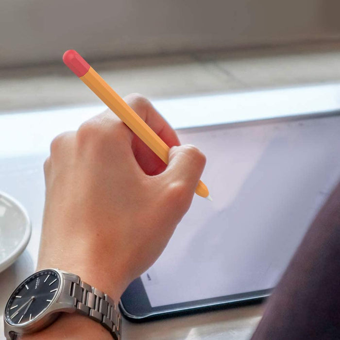 AhaStyle Cute Pencil Case Skin, compatible for Apple Pencil 1, soft cover with a fun design, available at TaMiMi Projects in Qatar.