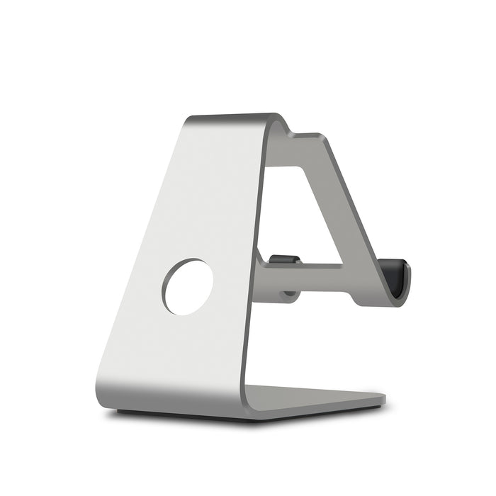 Adjustable tablet and phone stand with CNC precision, heavy-duty aluminum base, fits up to 10-inch devices - TaMiMi Projects in Qatar.