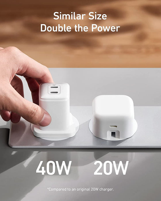 Belkin Boost Charger Dual USB-C PD Wall Charger  40W