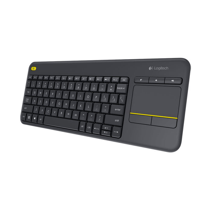 Logitech K400 Plus Wireless Touch TV Keyboard with Easy Media Control and Built-In Touchpad - AR/EN