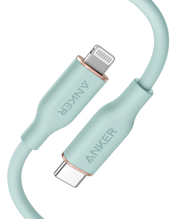 Anker Powerline III Flow, USB C to Lightning - 180cm - Green