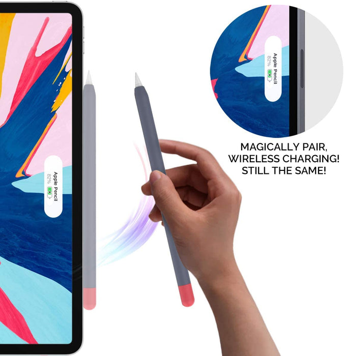 AhaStyle Cute Pencil Case Skin, compatible for Apple Pencil 2, soft cover with a fun design, available at TaMiMi Projects in Qatar.