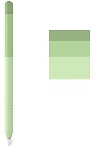 AhaStyle Duotone Case Cover Silicone Sleeve Skin Compatible with Apple Pencil 2 - Avocado Green