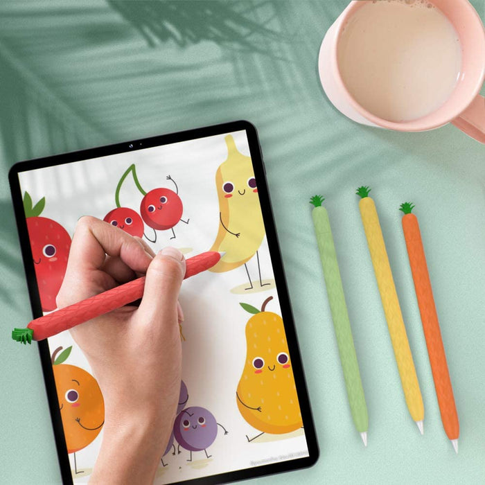 تلبيسة قلم بشكل مرح من أهاستايل متوافق مع قلم آبل ٢، غطاء ناعم يوفر الحماية بتصميم مميز، متوفر لدى تميمي بروجكتس في قطر.